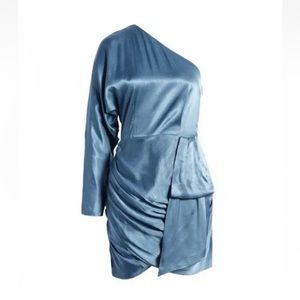 ELLIATT Viscose Blue Asymmetrical One Shoulder Dress Size‎ Small NWOT